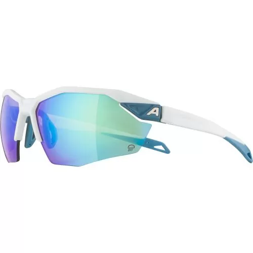 Alpina Twist Six S Hr Q Sonnenbrille - white matt, q mirror blue