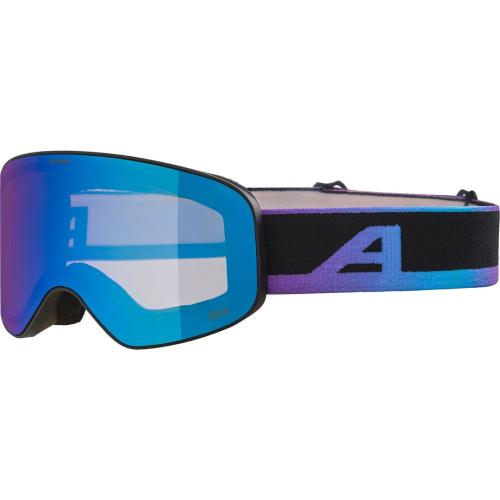 Alpina Fernie Q-Lite Kinder Skibrille - black-oil matt, blue s2