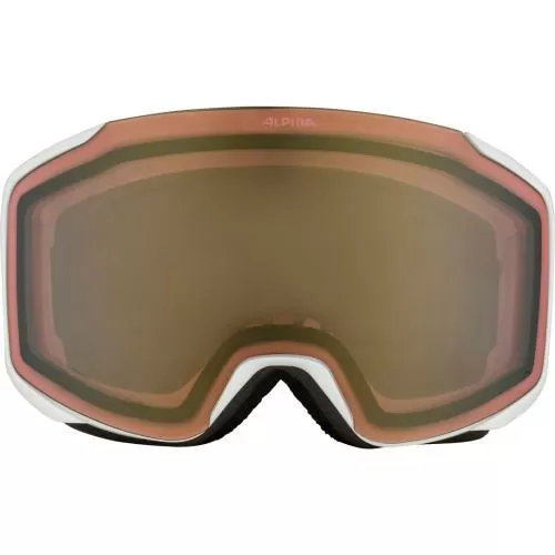 Alpina Taos Q Skibrille - white matt, q gold s2