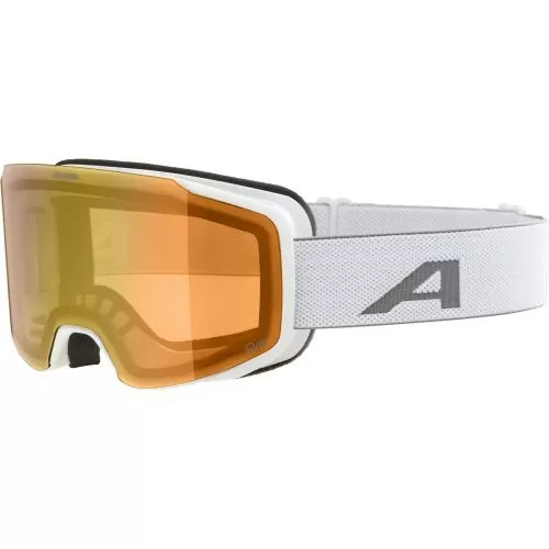 Alpina Taos Q-Lite Skibrille - white matt, gold s2