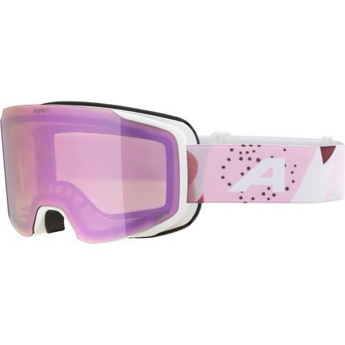 Alpina Taos Q-Lite Skibrille - white-rose matt, rose s2