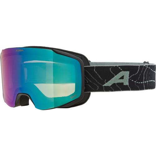 Alpina Taos Q-Lite Skibrille - black-green matt, green s2