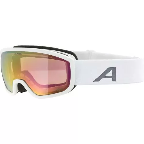 Alpina Scarabeo Jr. Q-Lite Kinder Skibrille - white matt, red s2
