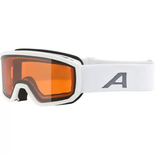 Alpina Scarabeo Jr. Childrens Ski Goggles - white matt, orange s2