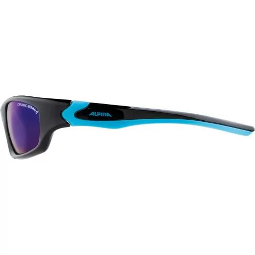 Alpina FLEXXY Teen Sonnenbrillen - black-cyan blue mirror