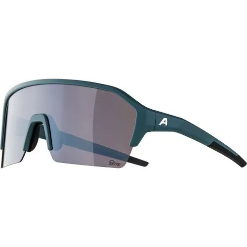 Alpina RAM HR Q-LITE Sonnenbrille - dirt-blue matt, silver mirror