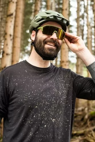 Alpina RAM HR Q-LITE Sonnenbrille - dirt-blue matt, silver mirror