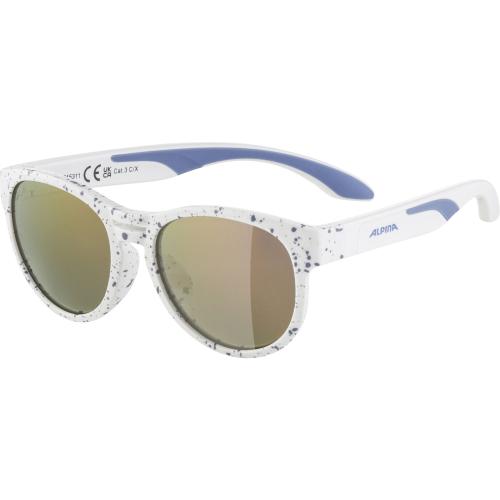 Alpina Jola Kinder Sonnenbrille - white lilac, pink mirror cat. 3