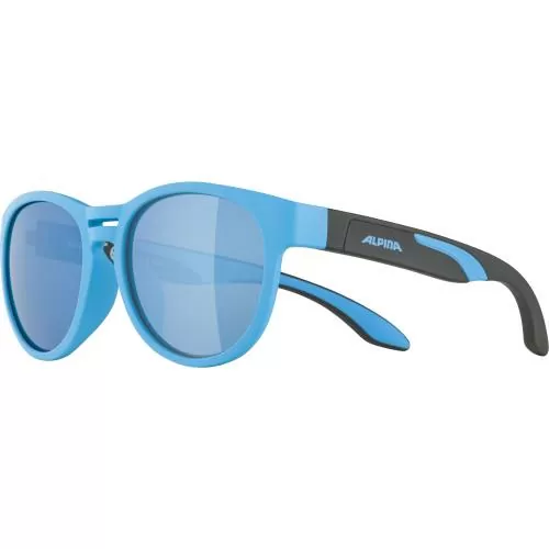 Alpina Jola Kinder Sonnenbrille - blue-black matt, blue mirror cat. 3