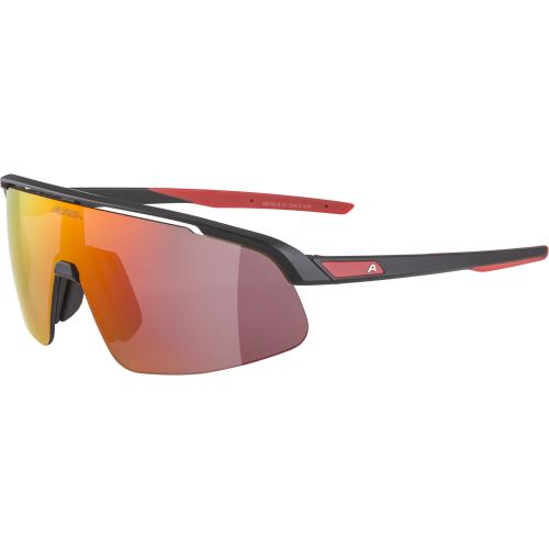 Alpina Turbo Pro Youth Kinder Sonnenbrille - black matt, red mirror cat.3