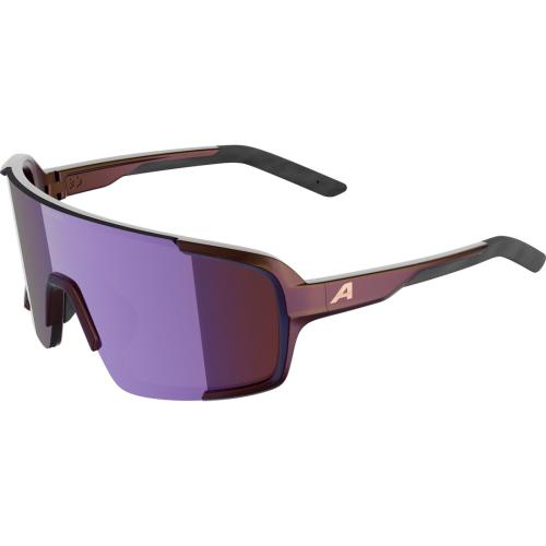 Alpina Lumin Sportbrille - black-purple matt, purple mirror cat. 2
