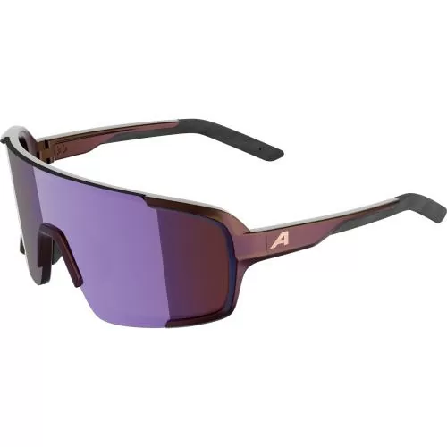 Alpina Lumin Sportbrille - black-purple matt, purple mirror cat. 2