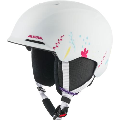 Alpina Brix Jr Kinder Skihelm - white-graphic matt