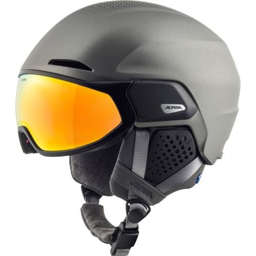 Alpina Oro QV MIPS Visier Skihelm - Gunmetal Matt