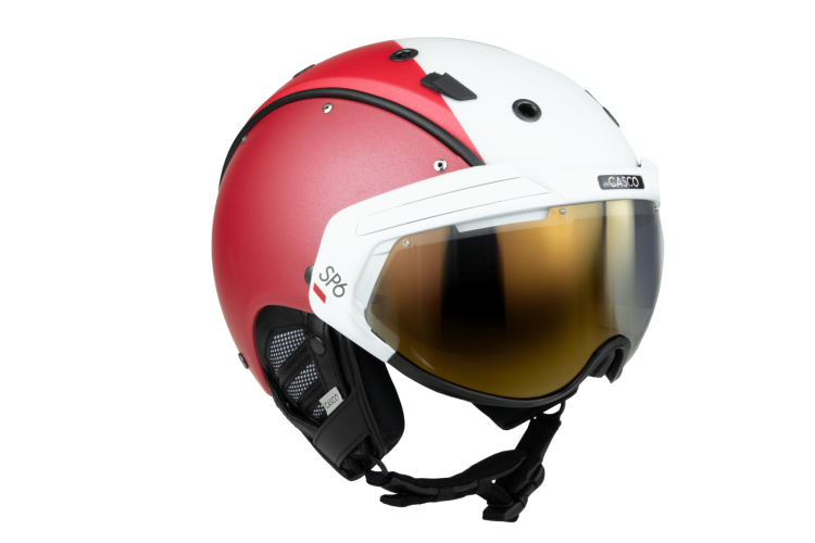 Casco SP-6 Trinity Refine Skihelm - blau-weiss-rot