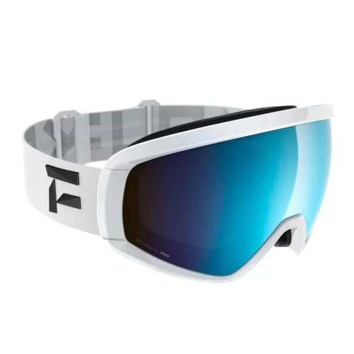 Flaxta Ski Goggle Continuous - White - Blue Mirror