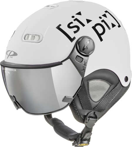 CP Skihelm CARACHILLO XS - white satinato / Visor Nr. 80