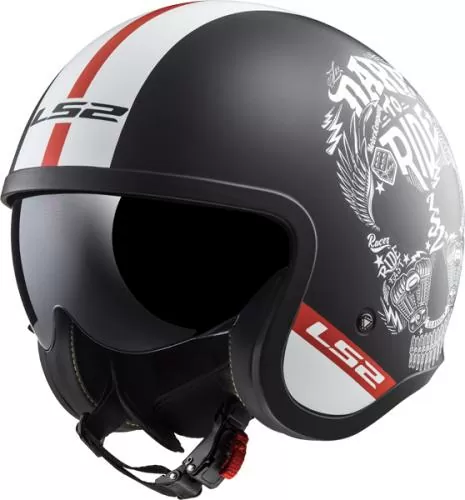 LS2 OF599 Spitfire Inky Helmet - matt schwarz