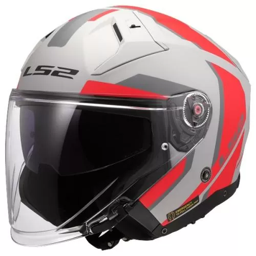 LS2 OF603 Infinity 2 Focus Helmet - grey red