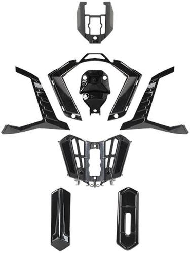 LS2 Air Vent Chin MX701 - black gloss