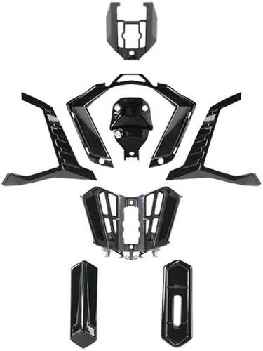 LS2 Air Vent Chin MX701 - black gloss