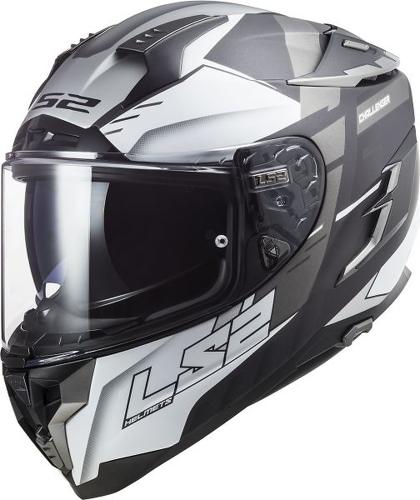 LS2 FF327 Challenger Allert Helmet - matt titanium silver