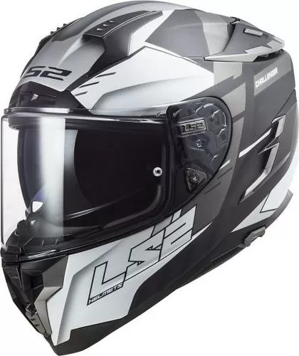 LS2 FF327 Challenger Allert Helmet - matt titanium silver