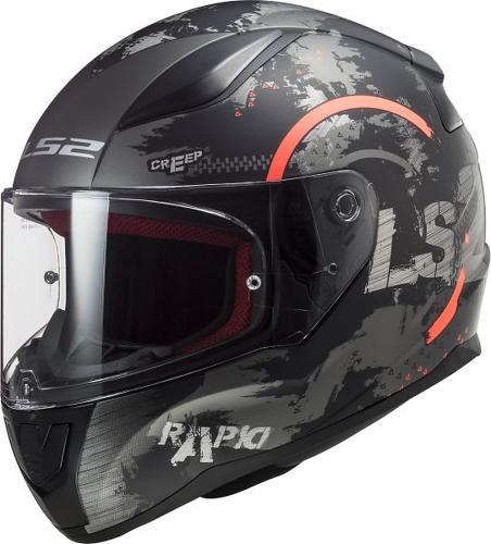 LS2 FF353 Rapid Circle Helmet - m.titan fl.orange
