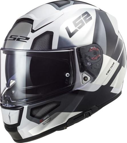 LS2 FF397 Vector Evo Automat Helmet - white titan