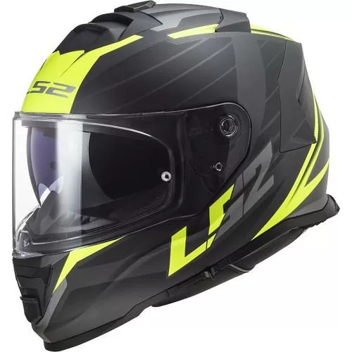 LS2 FF800 Storm 2 Nerve Helmet - matt black h-v yellow