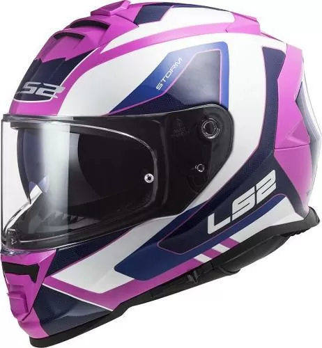 LS2 FF800 Storm Techy Helmet - white pink