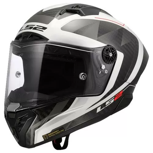 LS2 FF805 Thunder GP Aero Raute Helmet - white grey