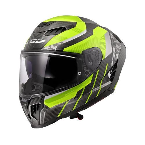 LS2 FF807 Dragon Trax Helmet - fluo yellow