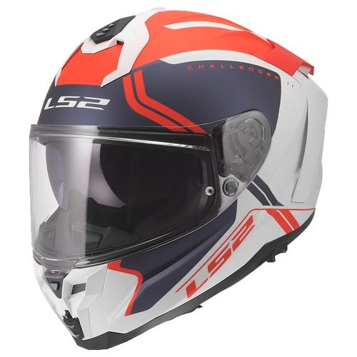 LS2 FF817 Challenger 2 Titan Helmet - matt white blue red