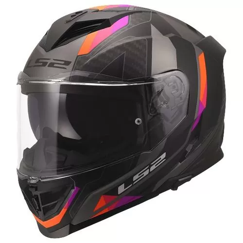 LS2 FF818 Storm 3 Sporty Helmet - matt grey purple