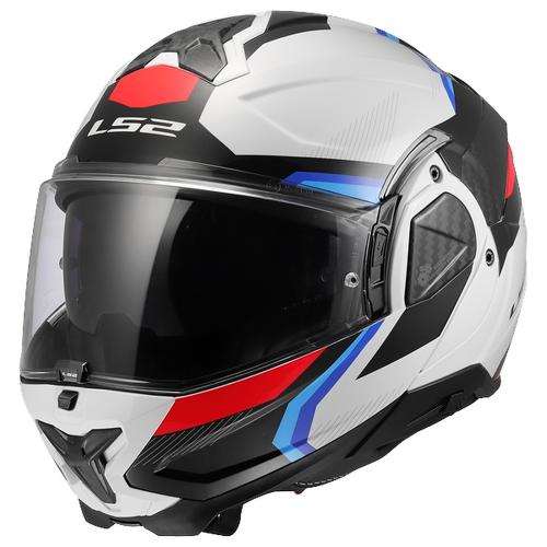 LS2 FF910 Advant 2 Triple Helmet - white blue red