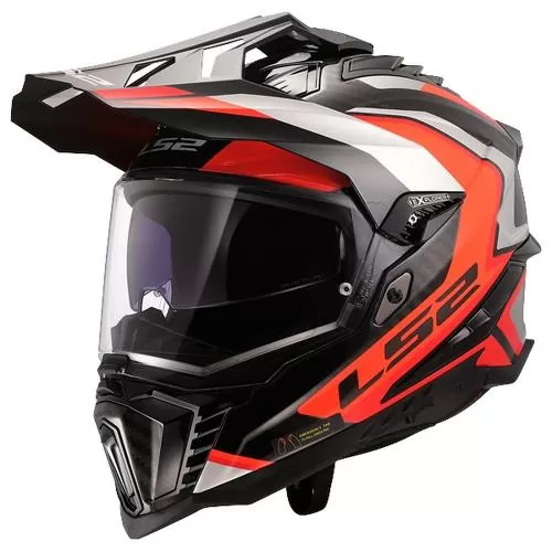 LS2 MX701 Explorer C Frontier 2 Carbon Helmet - orange