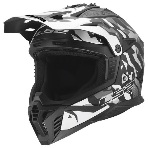LS2 MX708 Fast 2 Grotesk Helmet - matt black grey