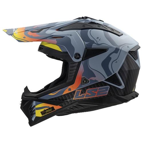 LS2 MX708 Fast 2 Wash Helmet - matt black grey
