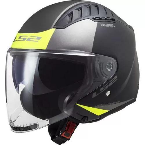 LS2 OF600 Copter Urbane Helmet - black hi-vis yellow