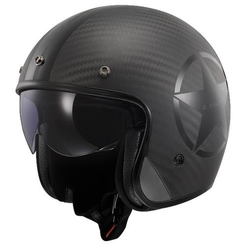 LS2 OF601 Bob C Star Helmet - matt carbon