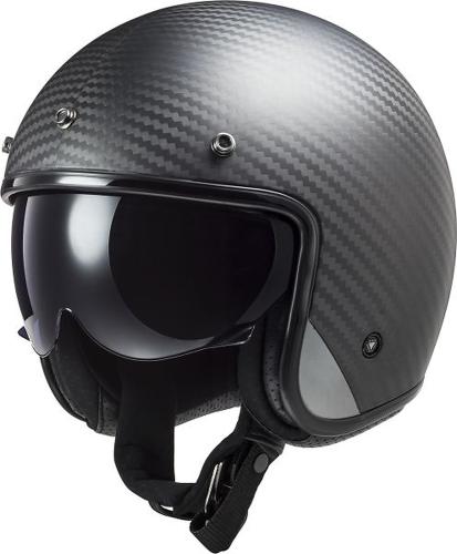 LS2 OF601 Bob Solid Carbon Helmet - matt carbon