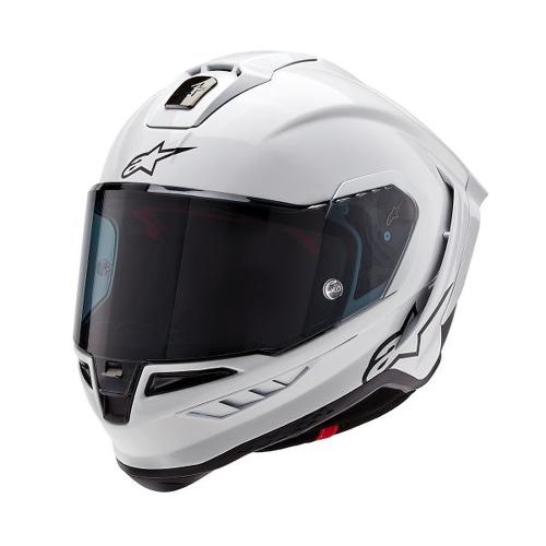 Alpinestars Supertech R10 Solid Helmet - white glossy black matt