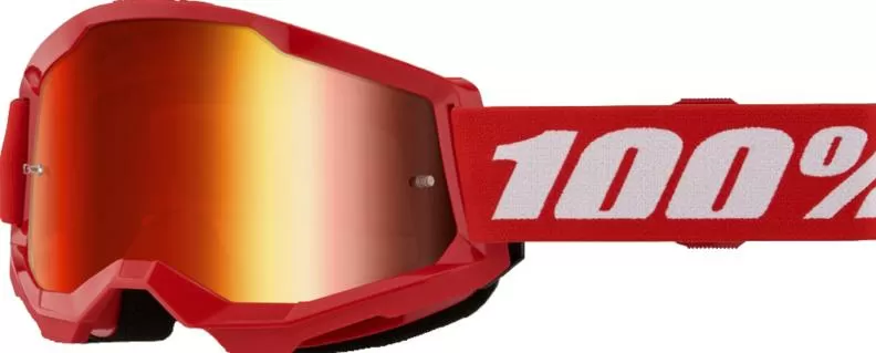 100percent STRATA 2 Goggle Red - Mirror Red Lens