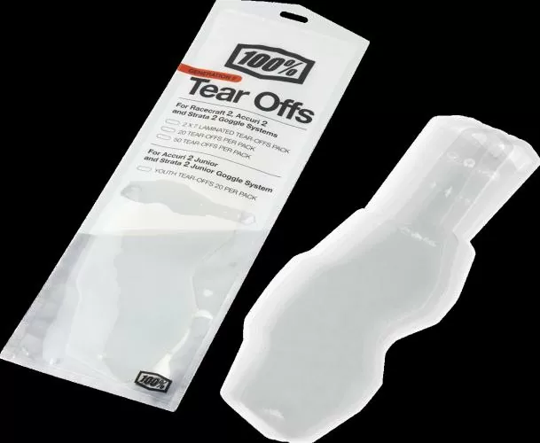 100percent 100% RC2/AC2/ST2 Standard Tear-Offs 50 PK