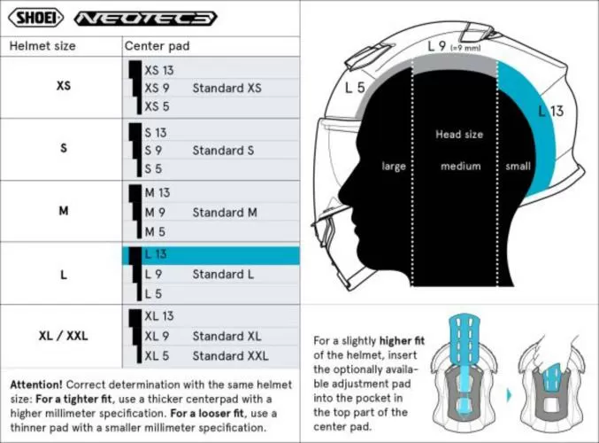 SHOEI Headcushion L13 (NEO3/GT3) Type-Q