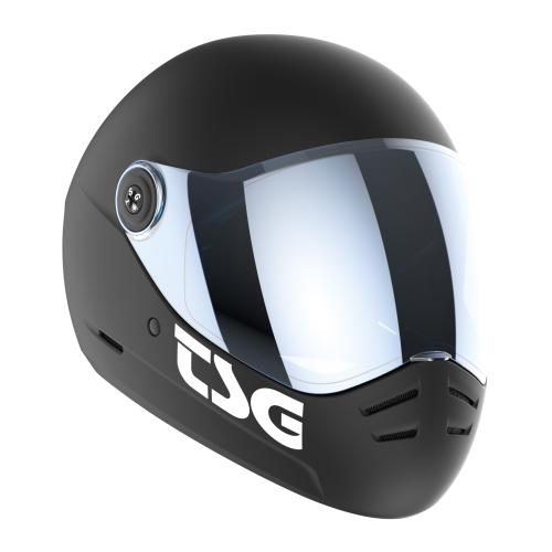 TSG Skaterhelm Pass 2.0 Solid Color (+ Bonus Visor) - satin black