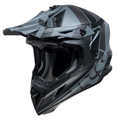 Image of iXS 189 2.0 Motocross Helm - grau matt-schwarz