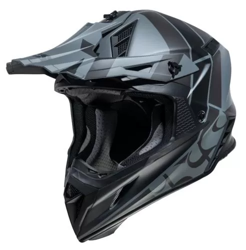 iXS 189 2.0 Motocrosshelm - grau matt-schwarz