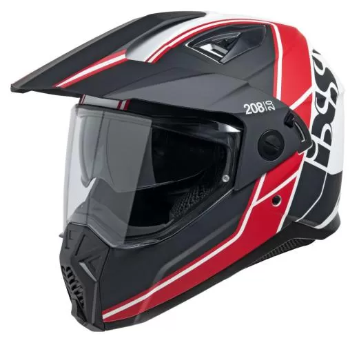 iXS 208 2.0 Enduro Helmet - black matt-white-red